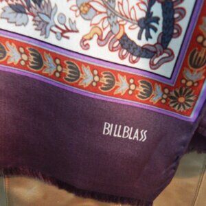 Bill Blass Long Rectangle Silk Scarf - 14"x 62"